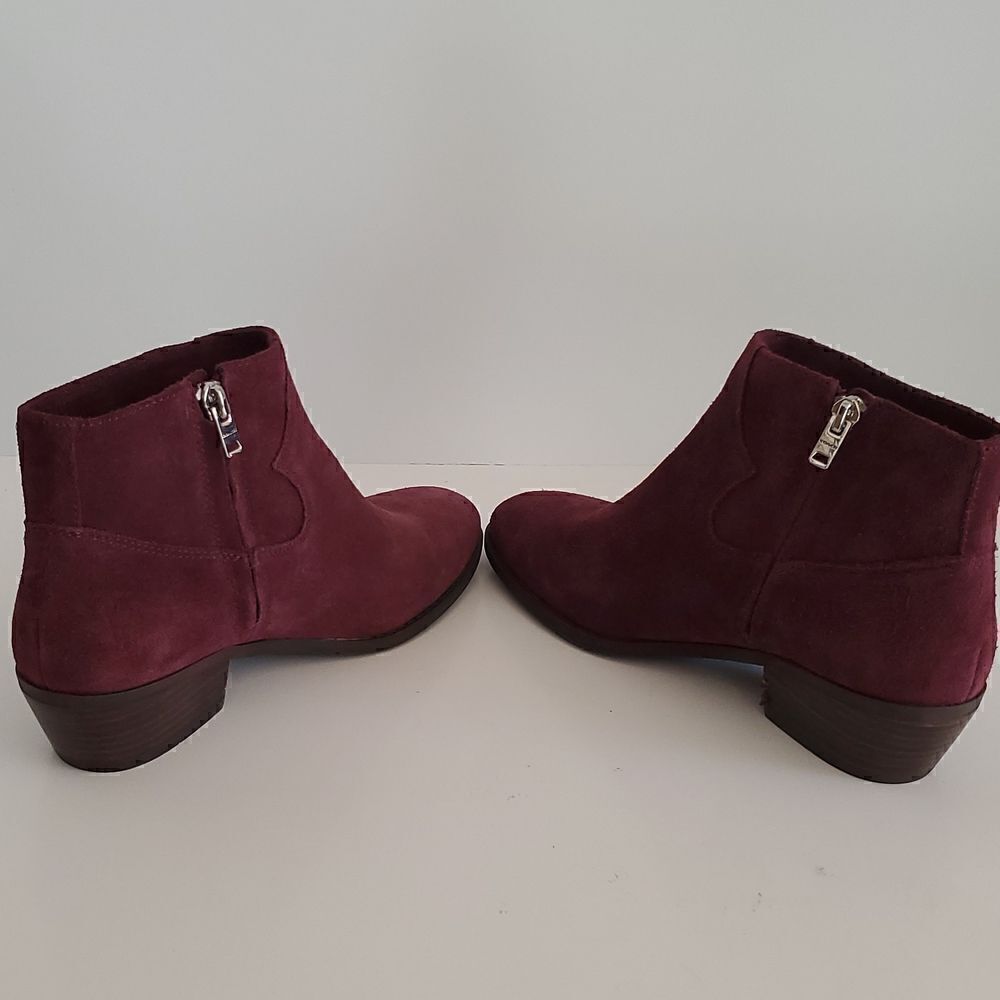 Coach Women's Danni Suede Booties Wine Size 7.5 - Picture 5 of 14